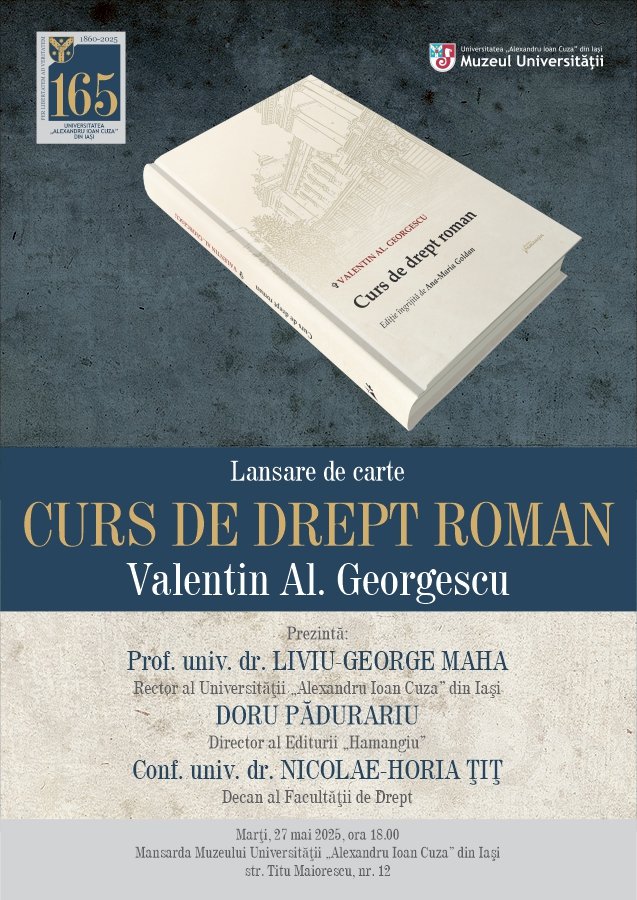  Lansare de carte – Curs de drept roman, Valentin Al. Georgescu 