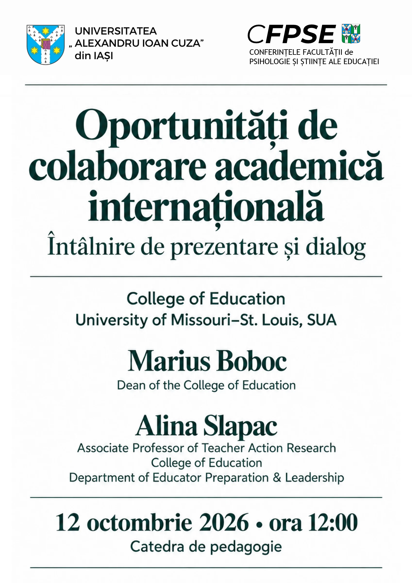 Afiș conferință