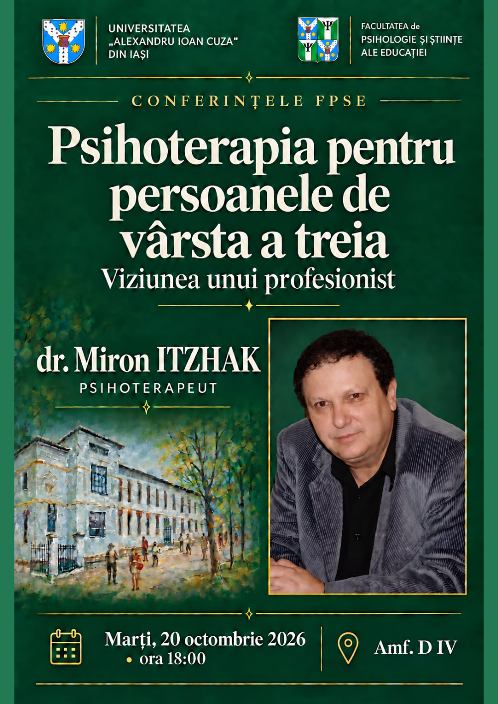 Afiș Psihoterapia pentru persoanele de vârsta a treia