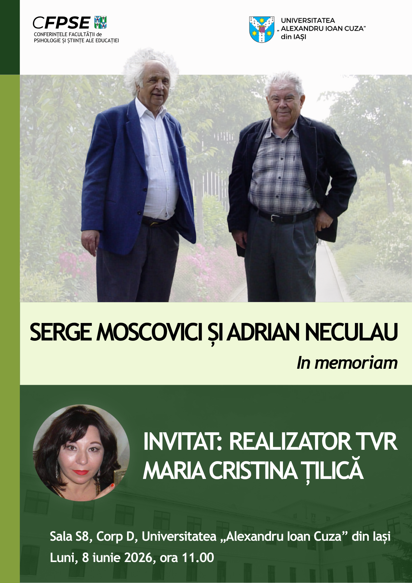 Serge Moscovici și Adrian Neculau. In memoriam