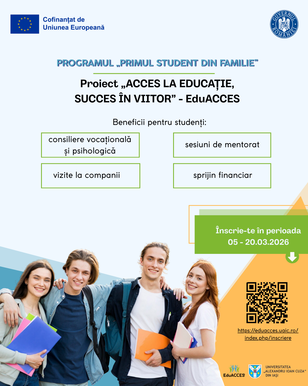 Afiș proiect Primul Student în familie