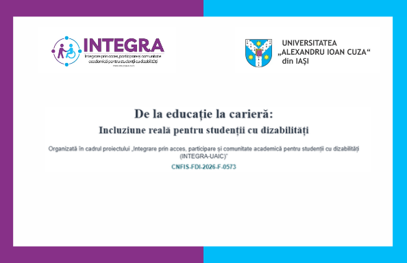 Invitație la conferința „De la educație la carieră: Incluziune reală pentru studenții cu dizabilități”