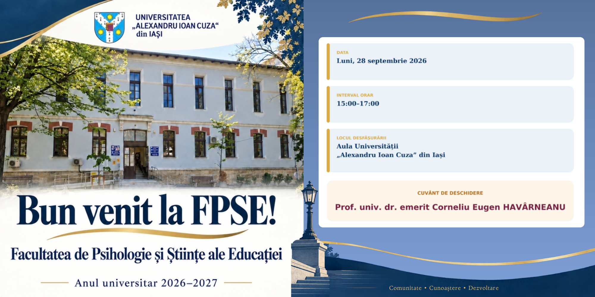Deschidere an universitar 2026–2027 la FPSE