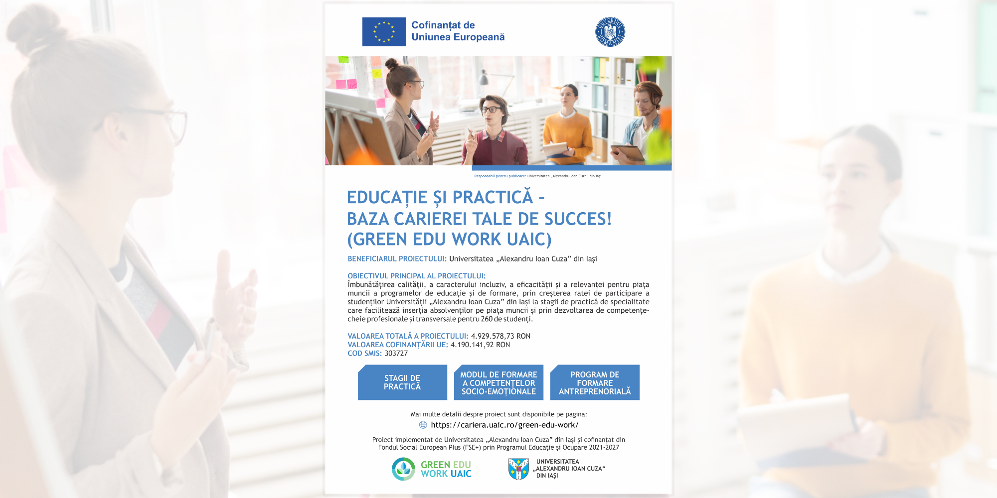 afișul proiectului Green Edu Work