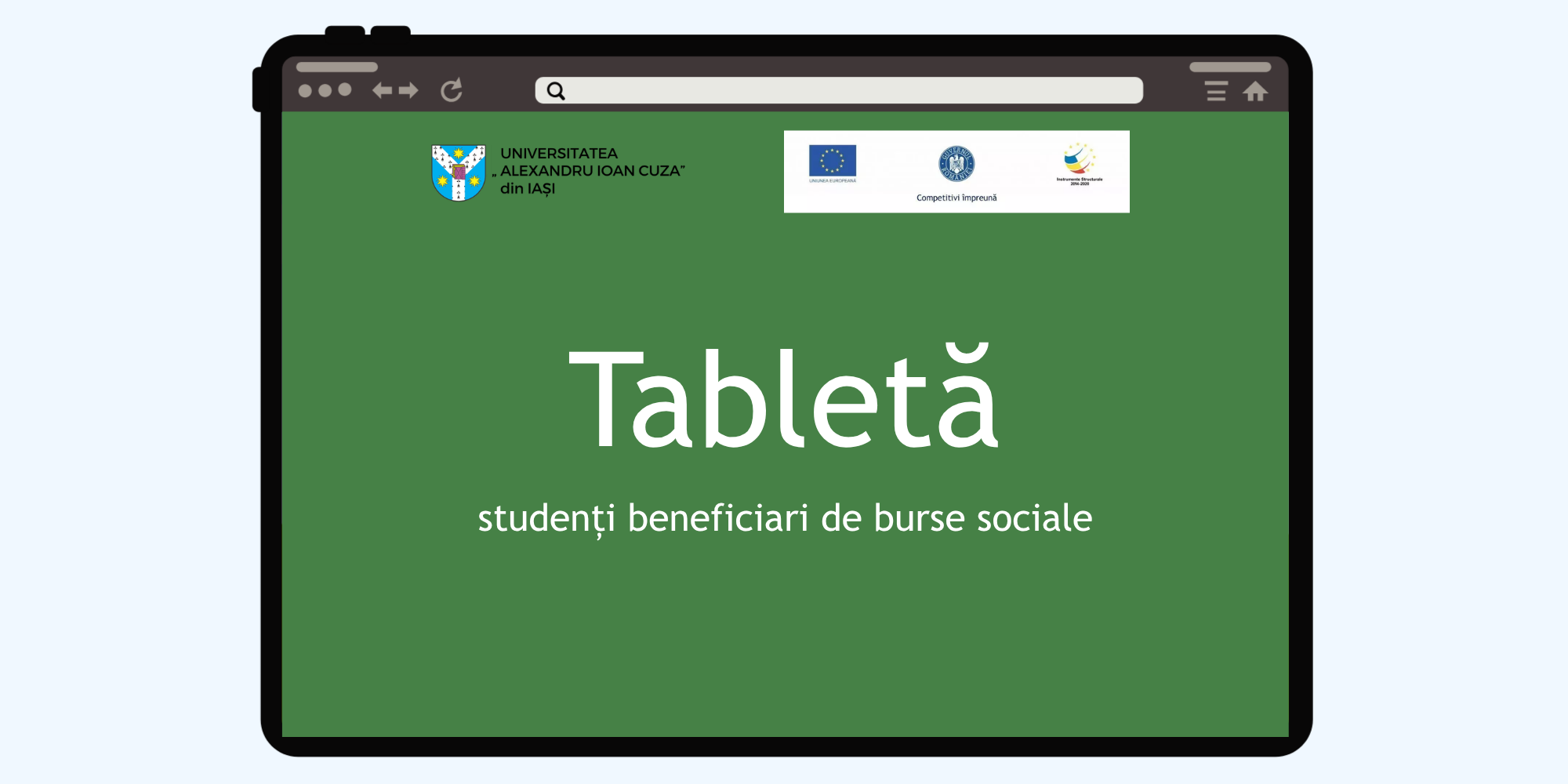 Anunt ridicate tablete studenti beneficiari de bursa sociala