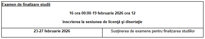 Calendar sesiune specială de evaluare Septembrie 2025